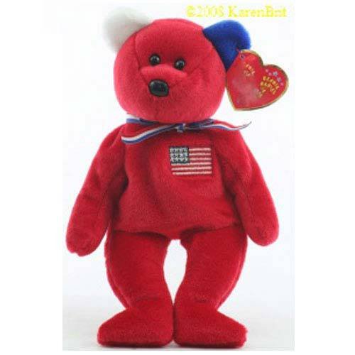 America (Red reversed ears) Beanie Baby