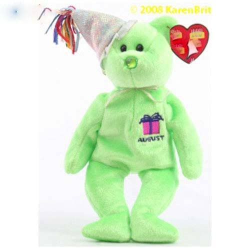 August (Party Hat) Beanie Baby